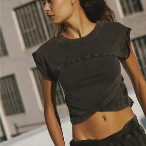 FP Movement by Free People Charcoal Cropped Tee